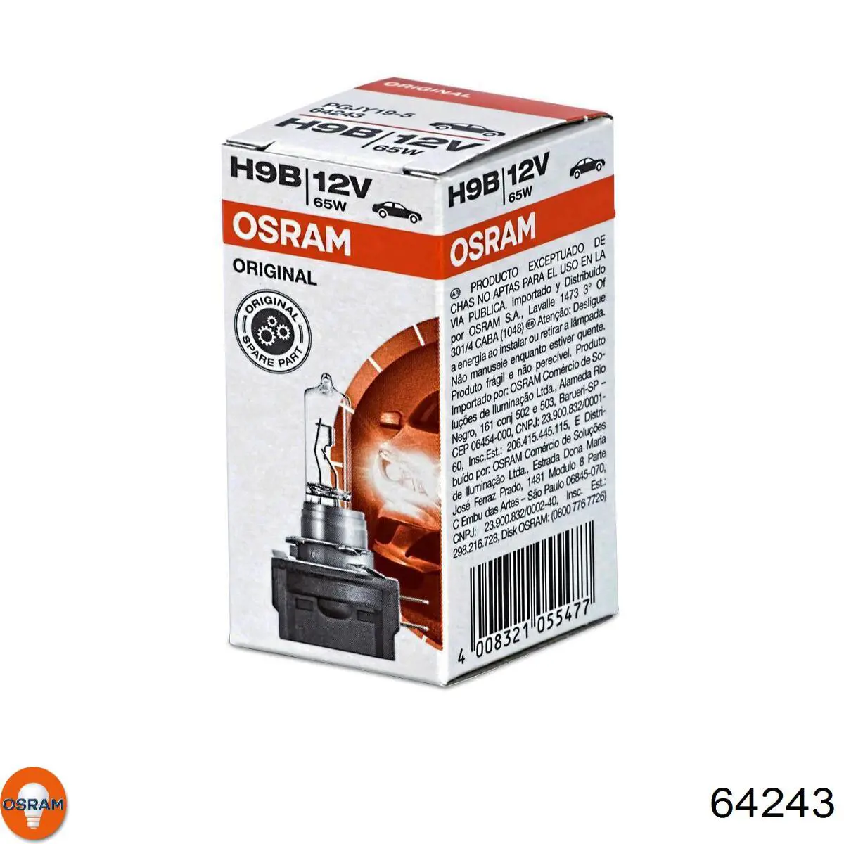 Лампочка галогенна 64243 Osram