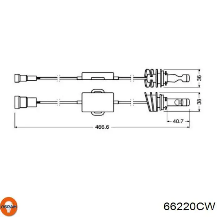 Лампочка протитуманної фари 66220CW Osram
