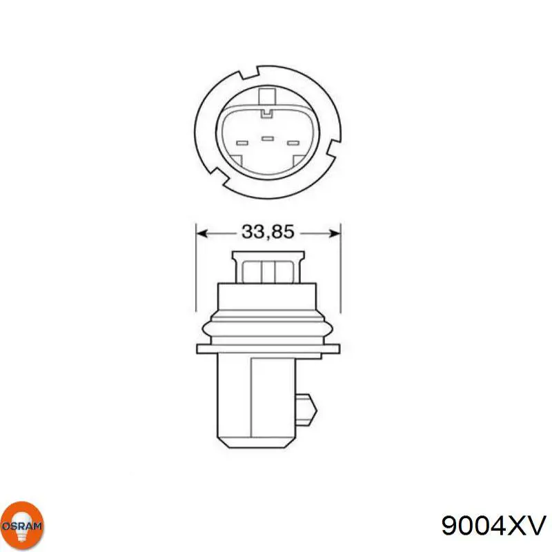 Лампочка галогенна 9004XV Osram