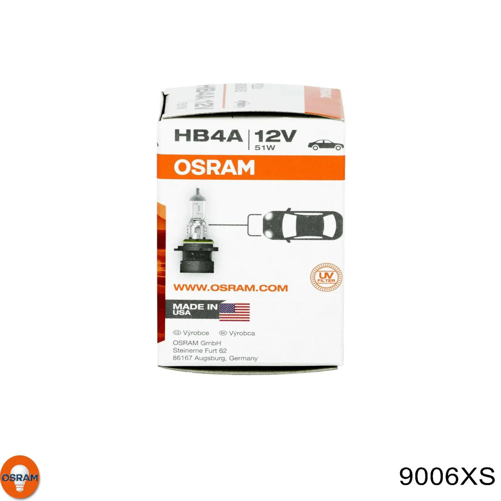 Лампочка галогенна 9006XS Osram