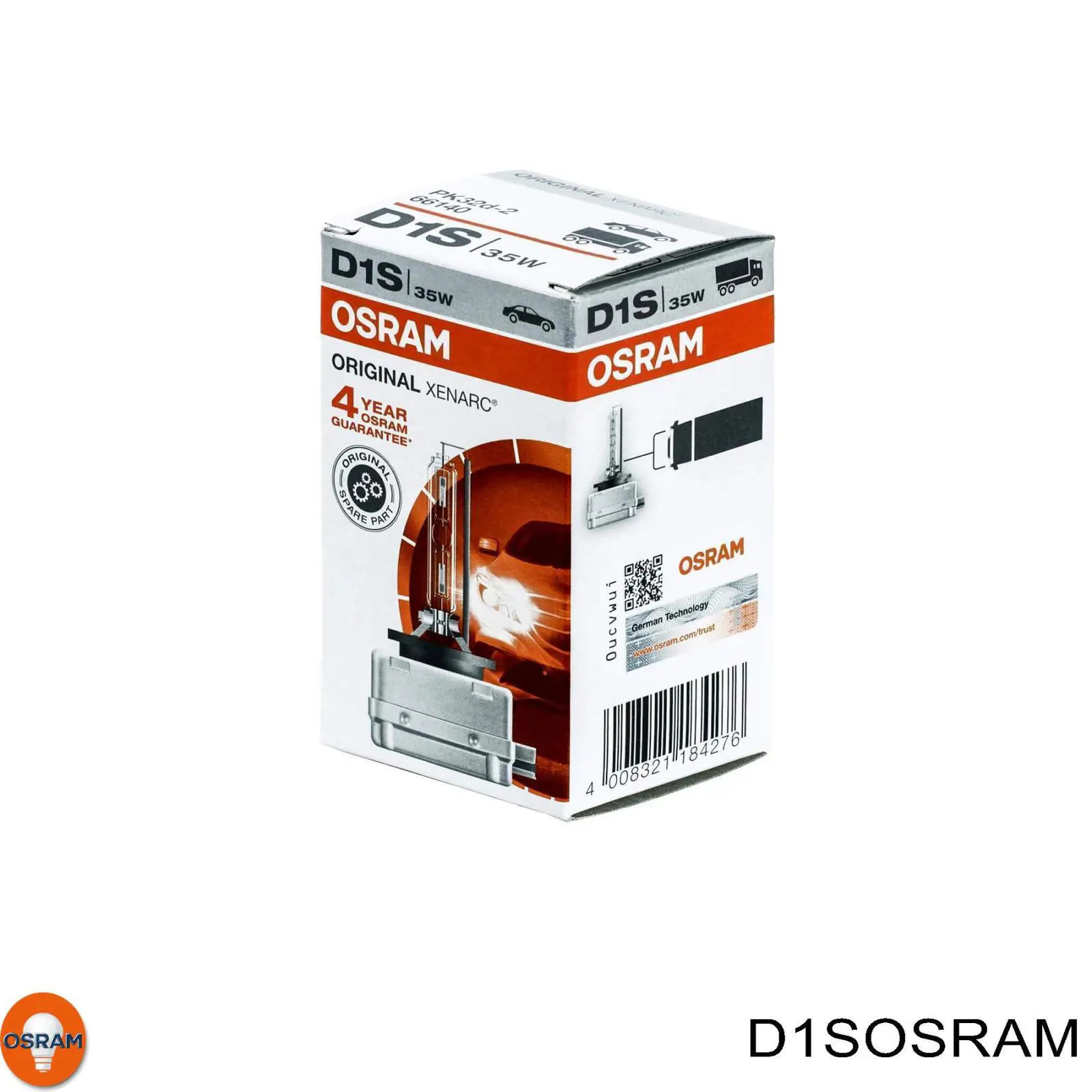 Лампочка ксеноновая D1SOSRAM Osram