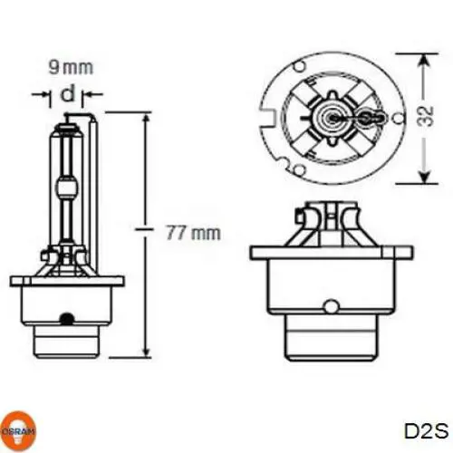 D2S Osram Лампочка ксеноновая