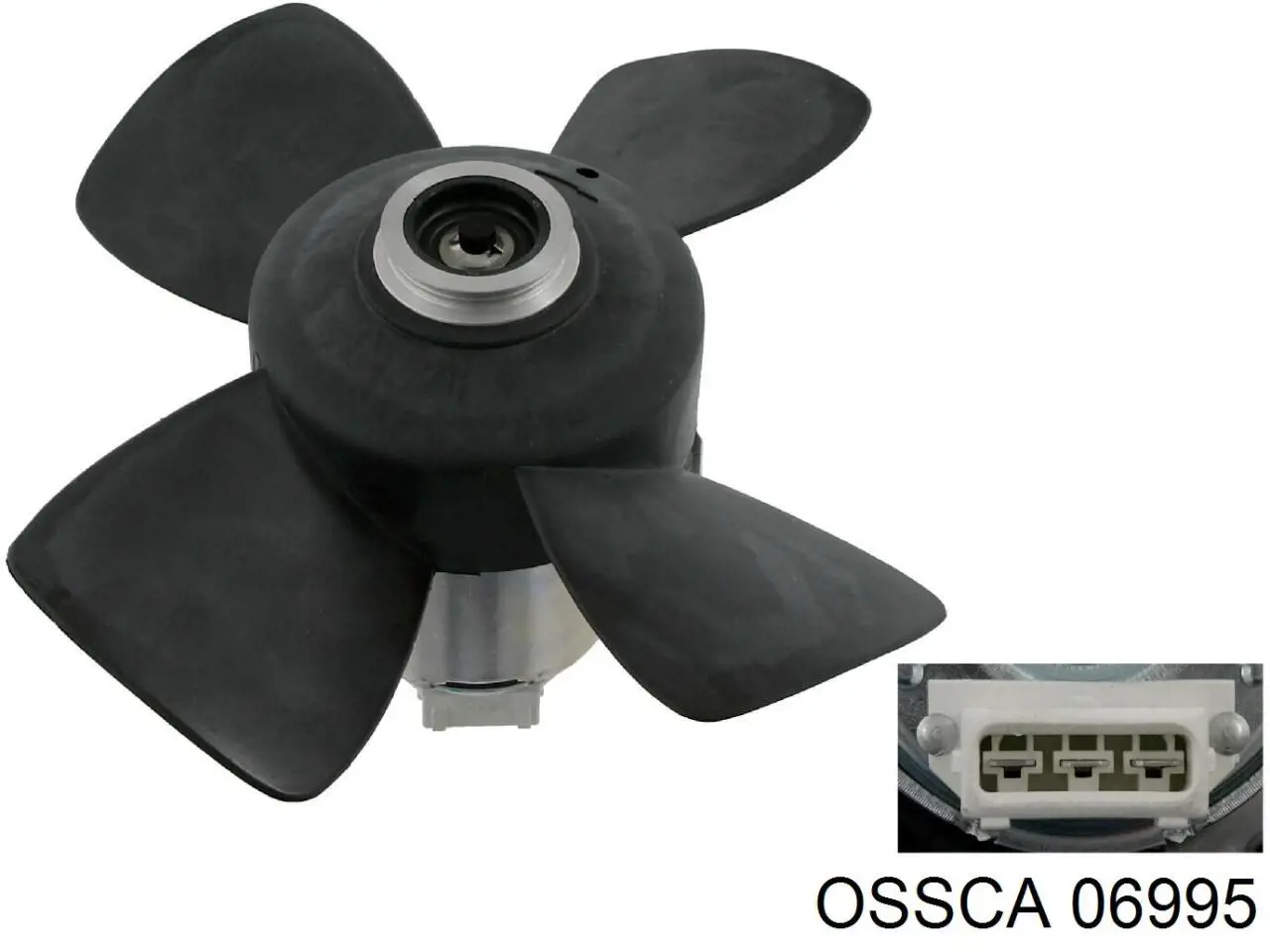 06995 Ossca прокладка піддону картера двигуна, півкільце заднє
