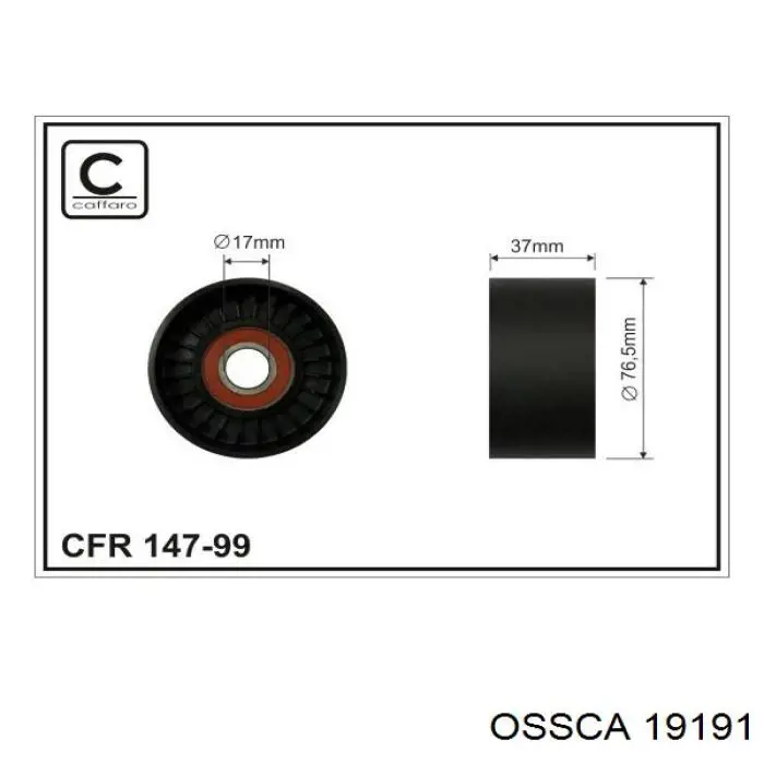 Натягувач приводного ременя 19191 Ossca