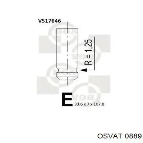 Купити EX68419 Euroex Клапан випускний