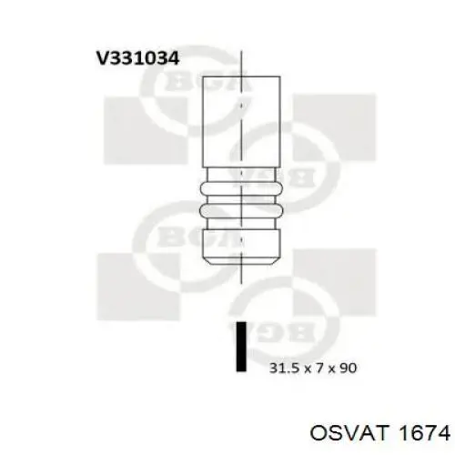 Купити 1674 Osvat Клапан випускний