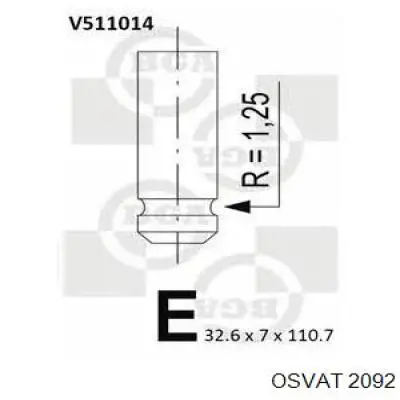 Клапан випускний Opel Movano (U9, E9) (Опель Мовано)