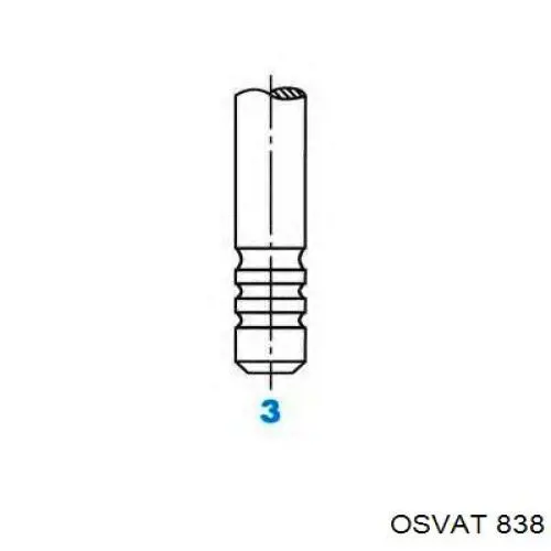 Клапан випускний 838 Osvat