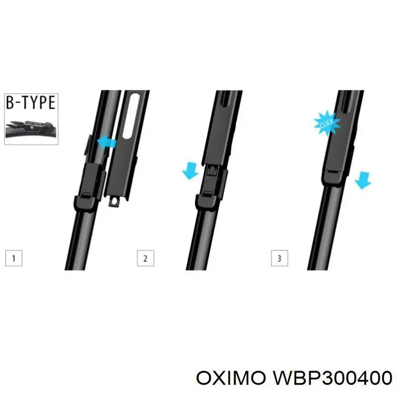 Двірники Oximo WBP300400