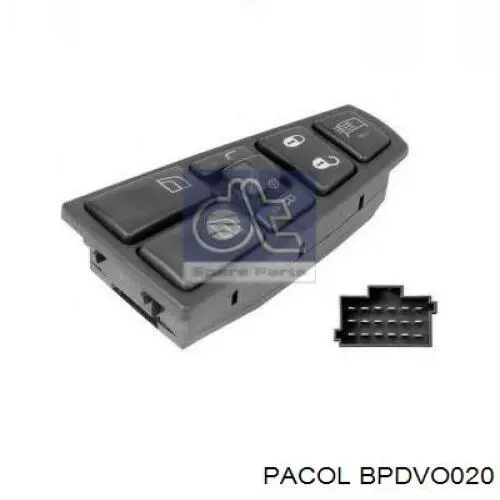 Кнопковий блок керування склопідіймачами передній лівий Pacol BPDVO020 ціна, від 40.76 USD
