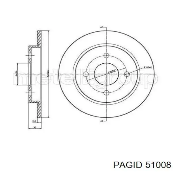 Задні дискові гальма HELLA-PAGID 51008 ціна, від 20.05 USD