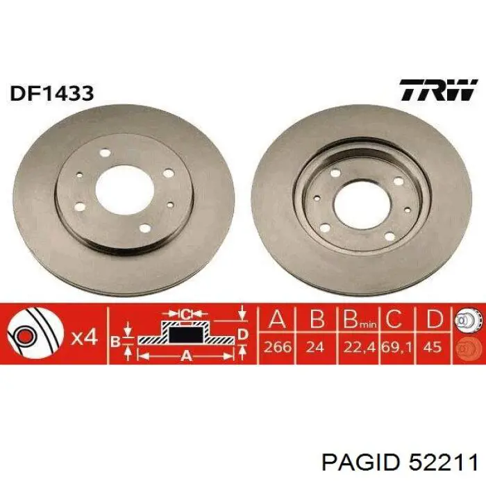 Купити MB366436 Mitsubishi Ротор гальмівний