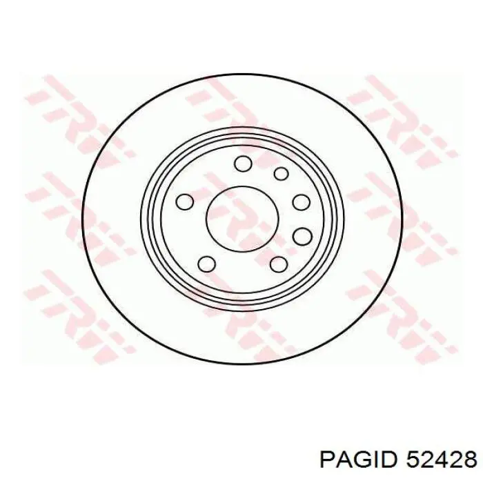 Диск гальмівний задній HELLA-PAGID 52428