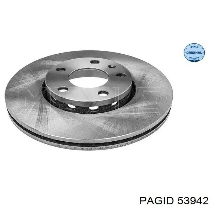 Гальмівні диски передні 53942 HELLA-PAGID