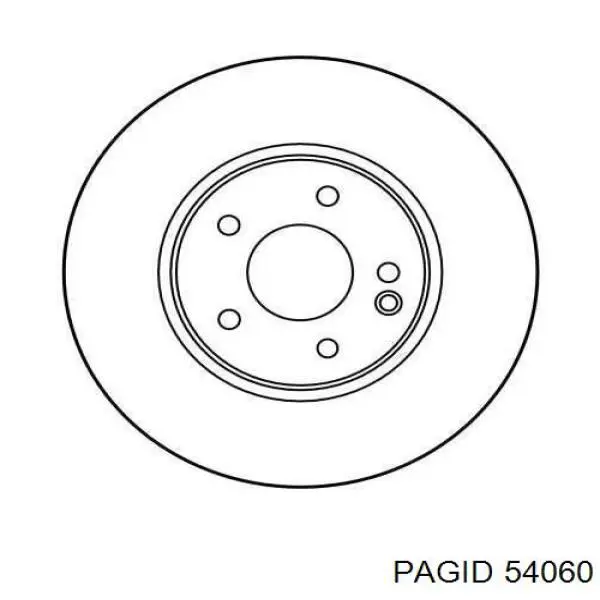 54060 HELLA-PAGID диск гальмівний передній