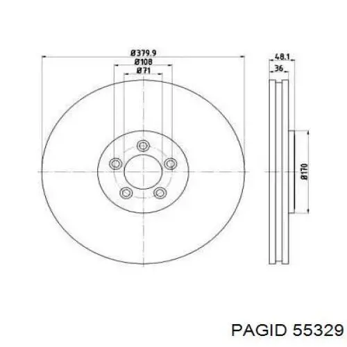 0986479J28 Bosch Гальмо дискове переднє