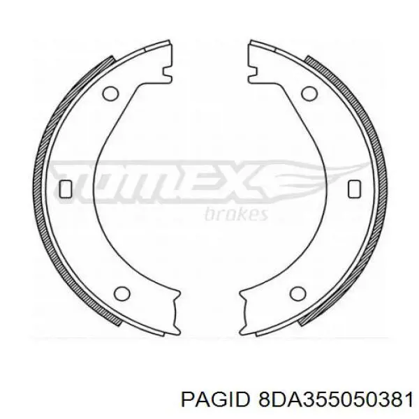 Колодки ручника / стоянкового гальма HELLA-PAGID 8DA355050381 ціна, від 13.52 USD