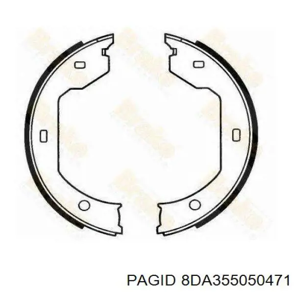 Колодки стоянкового гальма HELLA-PAGID 8DA355050471