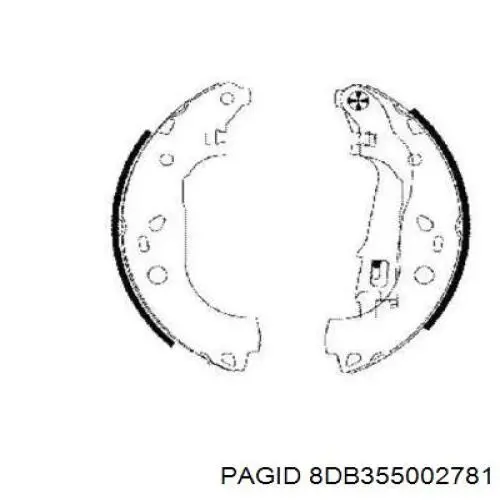 Купити 8DB355002781 HELLA-PAGID Колодки гальмові задні, барабанні