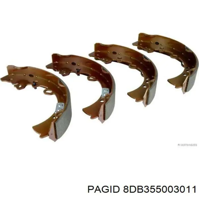 Купити 8DB355003011 HELLA-PAGID Колодки гальмові задні, барабанні