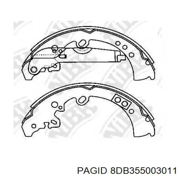 Колодки гальмові задні, барабанні HELLA-PAGID 8DB355003011 ціна, від 47.04 USD