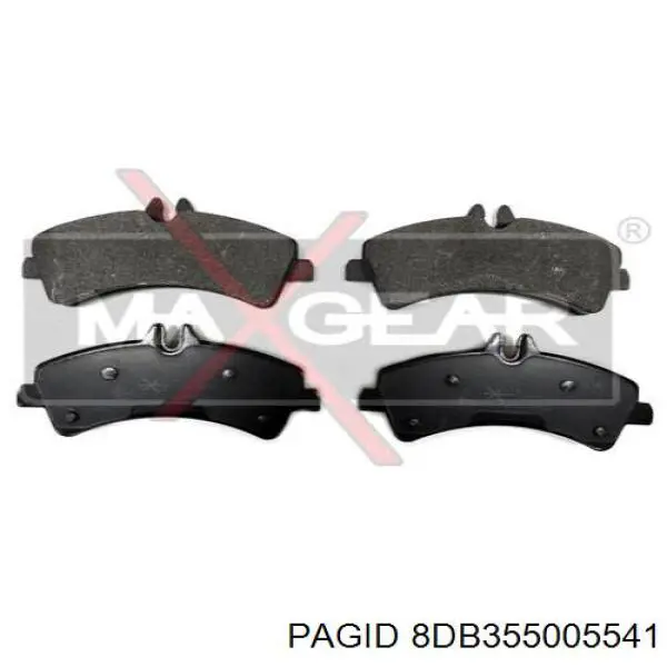 8DB355005541 HELLA-PAGID Колодки гальмівні задні, дискові