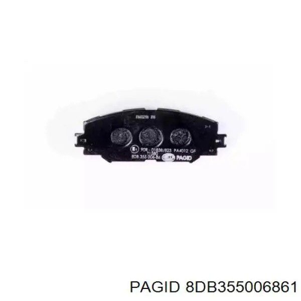 8DB355006861 HELLA-PAGID колодки гальмівні передні, дискові