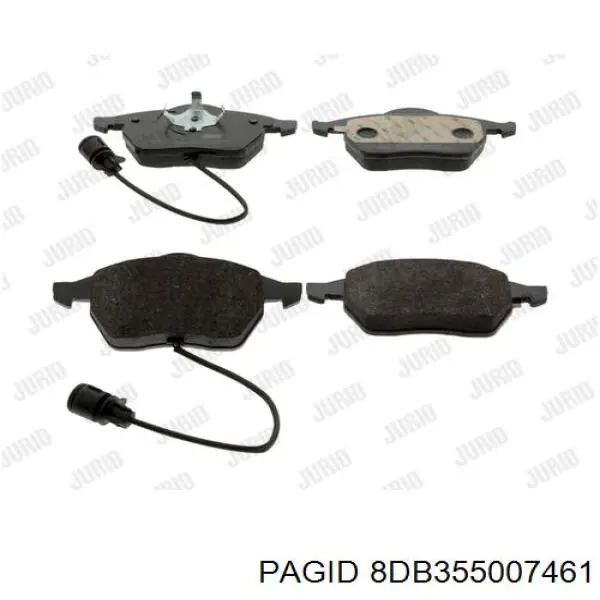 Купити 8DB355007461 HELLA-PAGID Колодки гальмівні передні, дискові