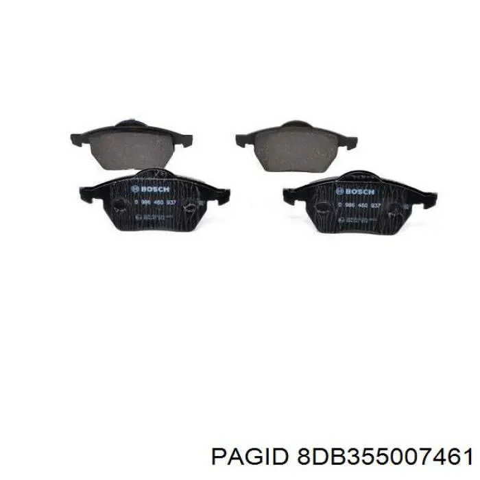 Передні тормозні колодки 8DB355007461 HELLA-PAGID