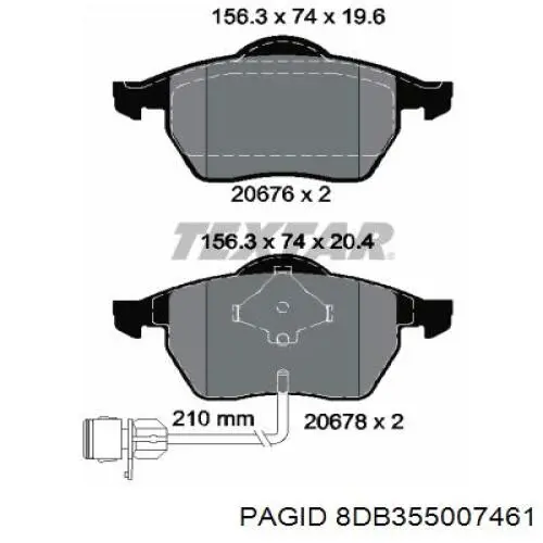 Гальмівні колодки HELLA-PAGID 8DB355007461 ціна, від 22.60 USD