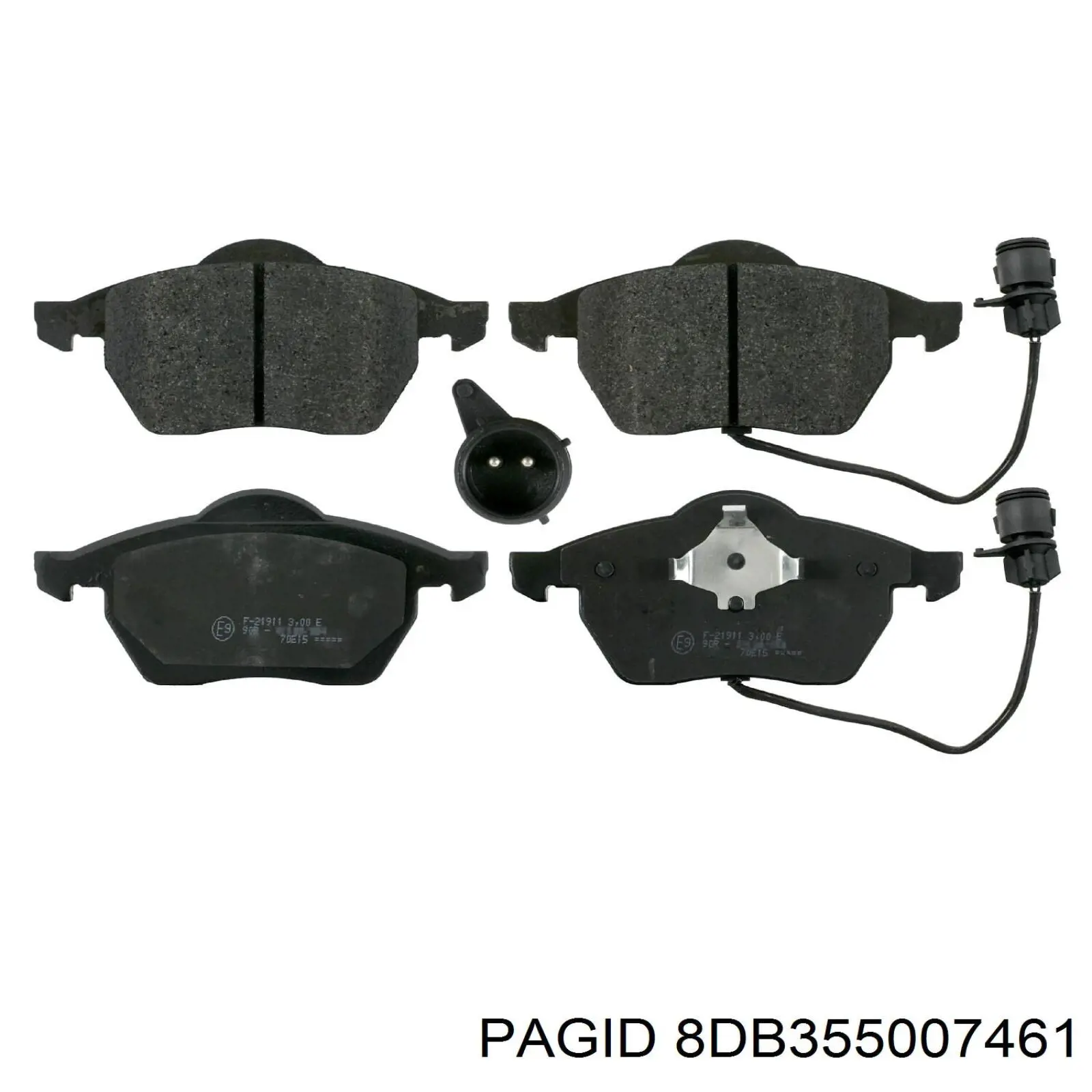 8DB355007461 HELLA-PAGID Передні гальмівні колодки