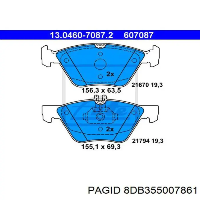 Гальмівні колодки HELLA-PAGID 8DB355007861 ціна, від 21.59 USD