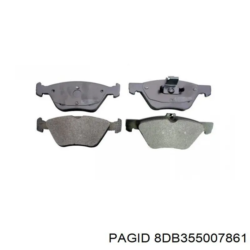 Купити 8DB355007861 HELLA-PAGID Колодки гальмівні передні, дискові