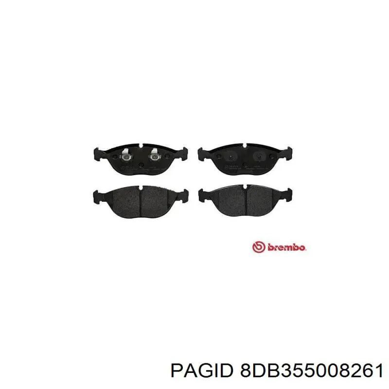 Купити 8DB355008261 HELLA-PAGID Колодки гальмівні передні, дискові