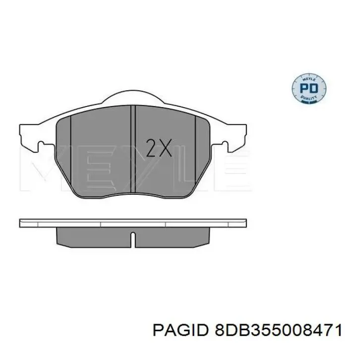 Купити 8DB355008471 HELLA-PAGID Колодки гальмівні передні, дискові