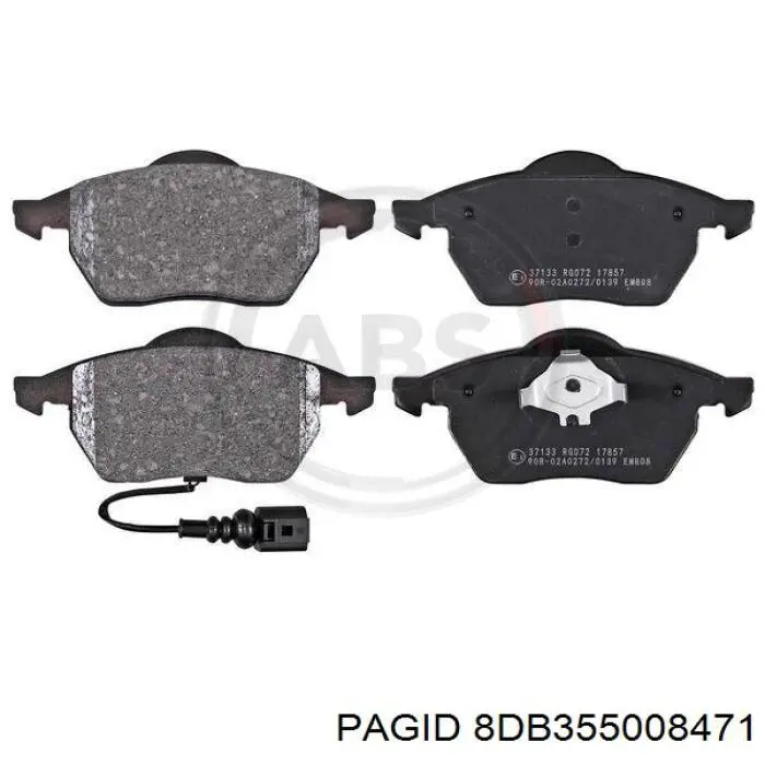 Передні тормозні колодки 8DB355008471 HELLA-PAGID