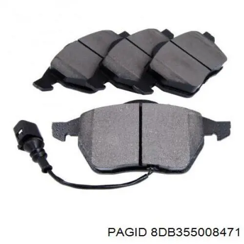 8DB355008471 HELLA-PAGID Передні гальмівні колодки