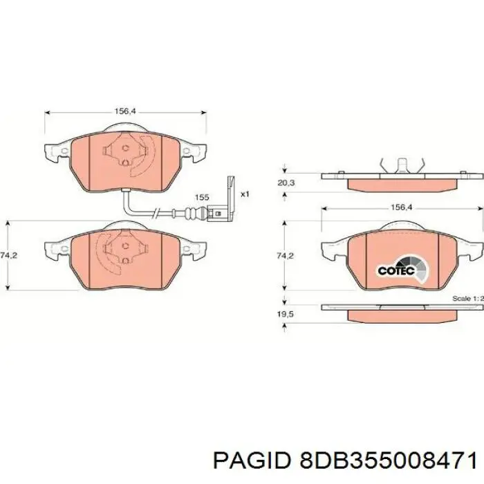 Гальмівні колодки HELLA-PAGID 8DB355008471 ціна, від 28.68 USD
