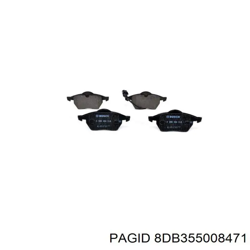Купити 8DB355008471 HELLA-PAGID Колодки гальмівні передні, дискові