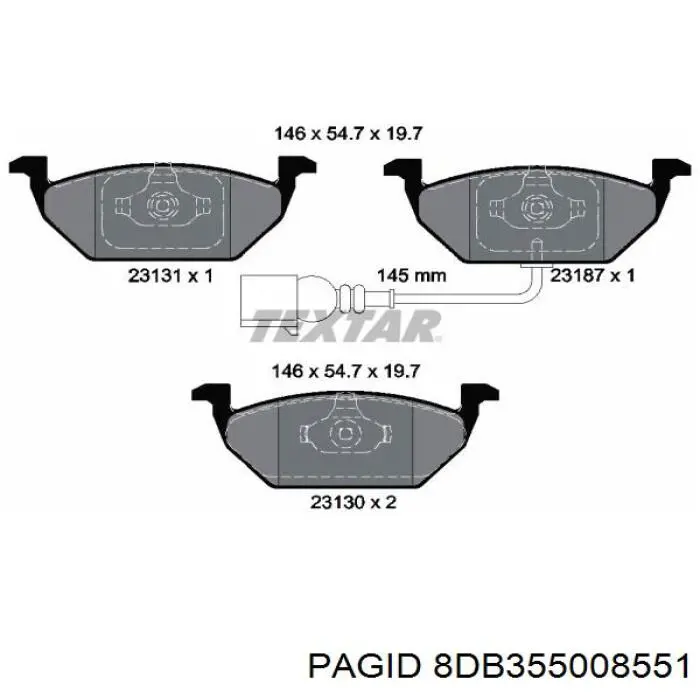 Гальмівні колодки HELLA-PAGID 8DB355008551 ціна, від 22.30 USD