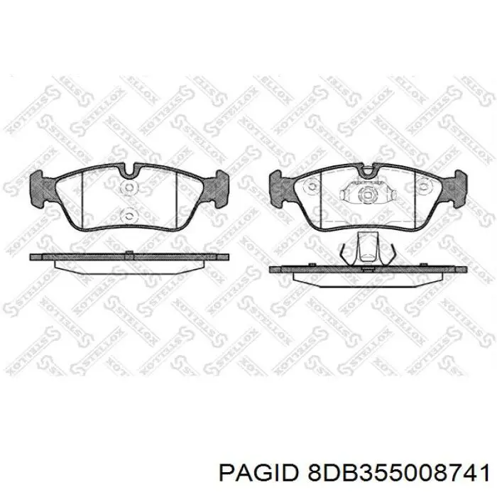 Передні тормозні колодки 8DB355008741 HELLA-PAGID