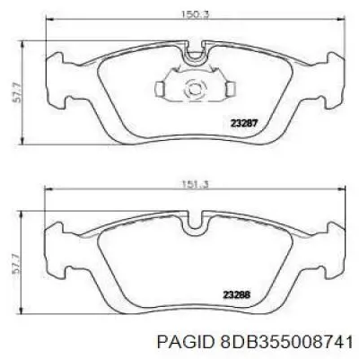 Гальмівні колодки HELLA-PAGID 8DB355008741 ціна, від 23.12 USD
