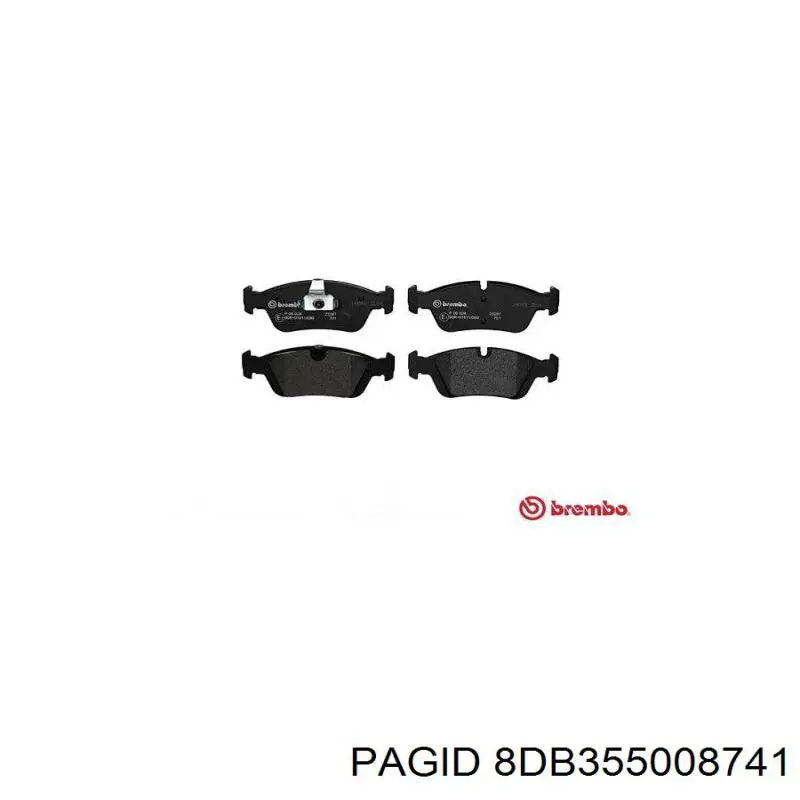 8DB355008741 HELLA-PAGID Передні гальмівні колодки