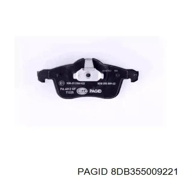 8DB355009221 HELLA-PAGID колодки гальмівні передні, дискові