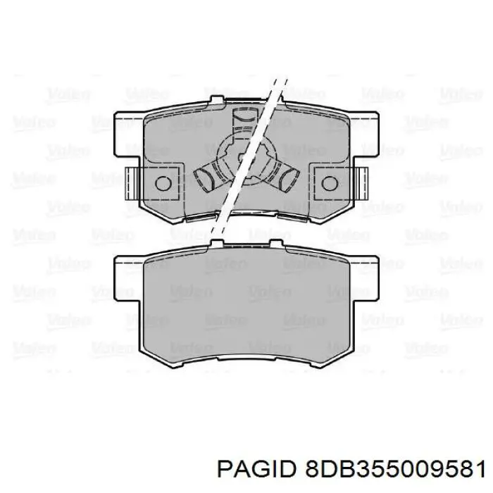 Задні гальмівні колодки 8DB355009581 HELLA-PAGID
