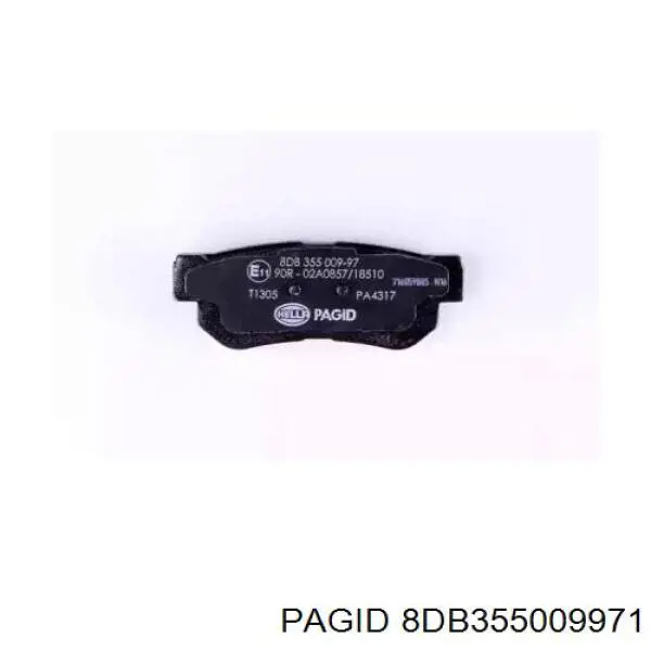 8DB355009971 HELLA-PAGID колодки гальмові задні, дискові