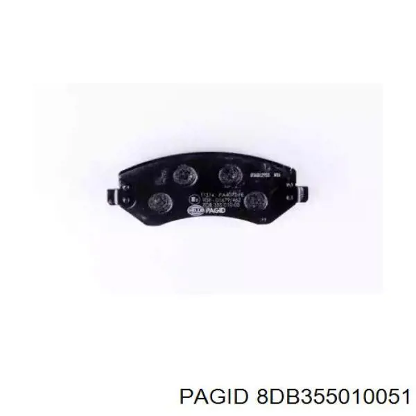 Колодки гальмівні передні, дискові 8DB355010051 HELLA-PAGID