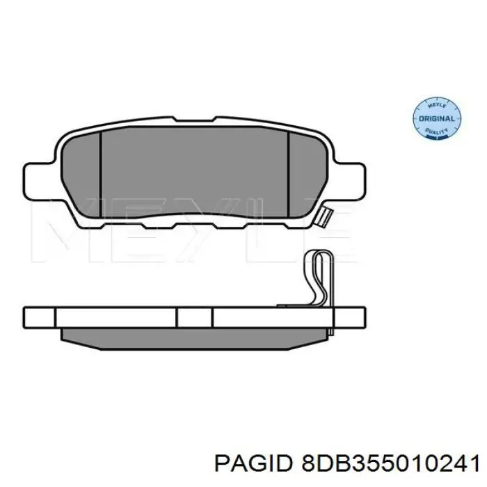 Купити 8DB355010241 HELLA-PAGID Задні колодки