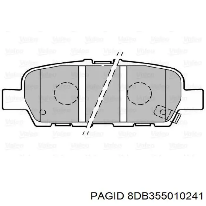8DB355010241 HELLA-PAGID Колодки гальмівні задні, дискові