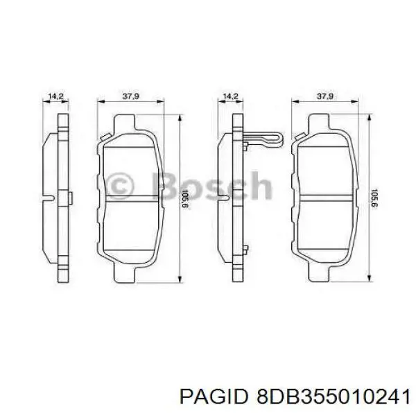 Задні гальмівні колодки HELLA-PAGID 8DB355010241 ціна, від 19.89 USD